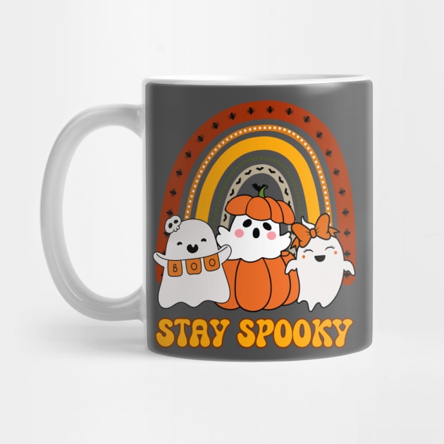 Stay Spooky Ghosts Rainbow Design by Luvv Designs